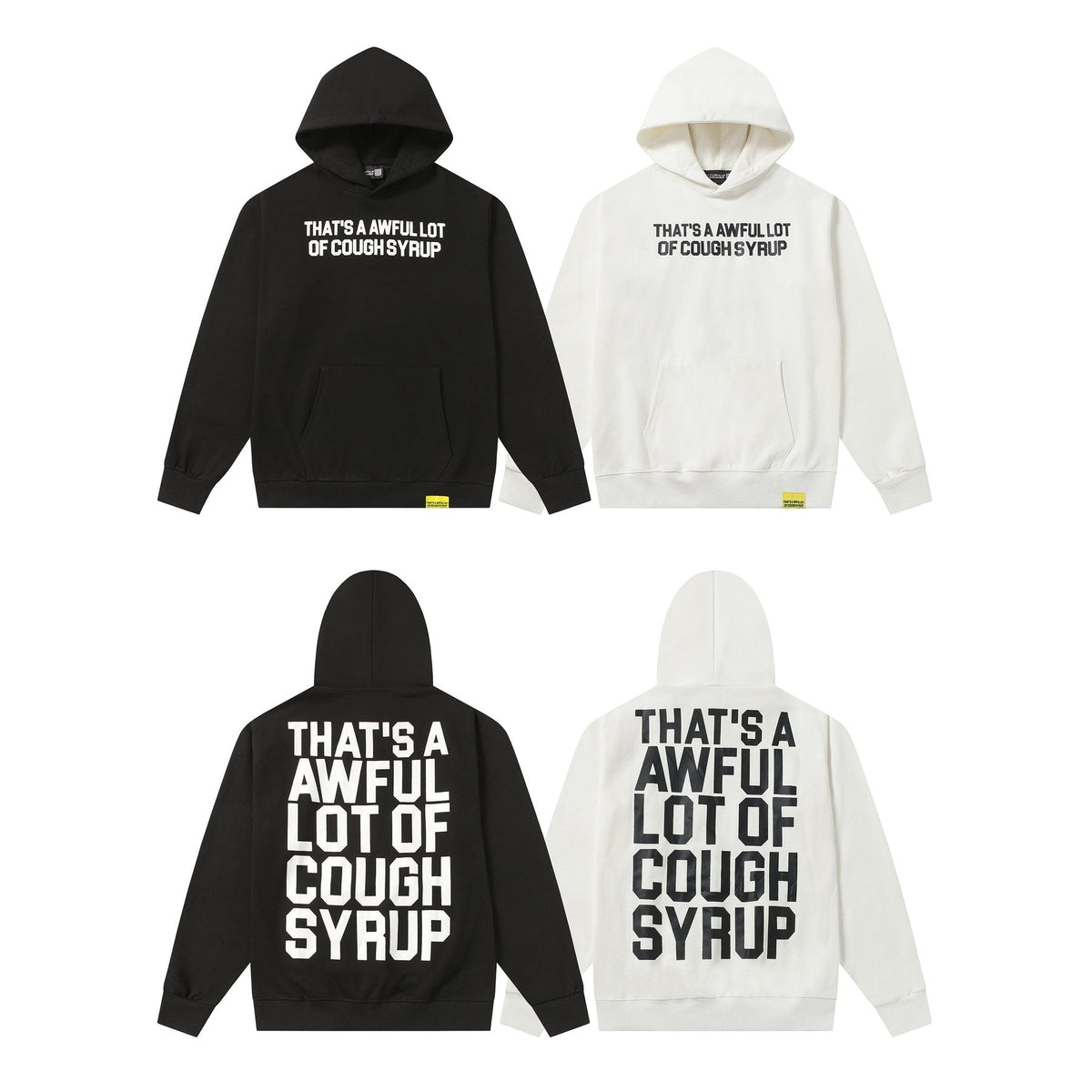 THAT'S A AWFUL LOT OF COUGH SYRUP Angel Tears Graphic Hoodie — comparison